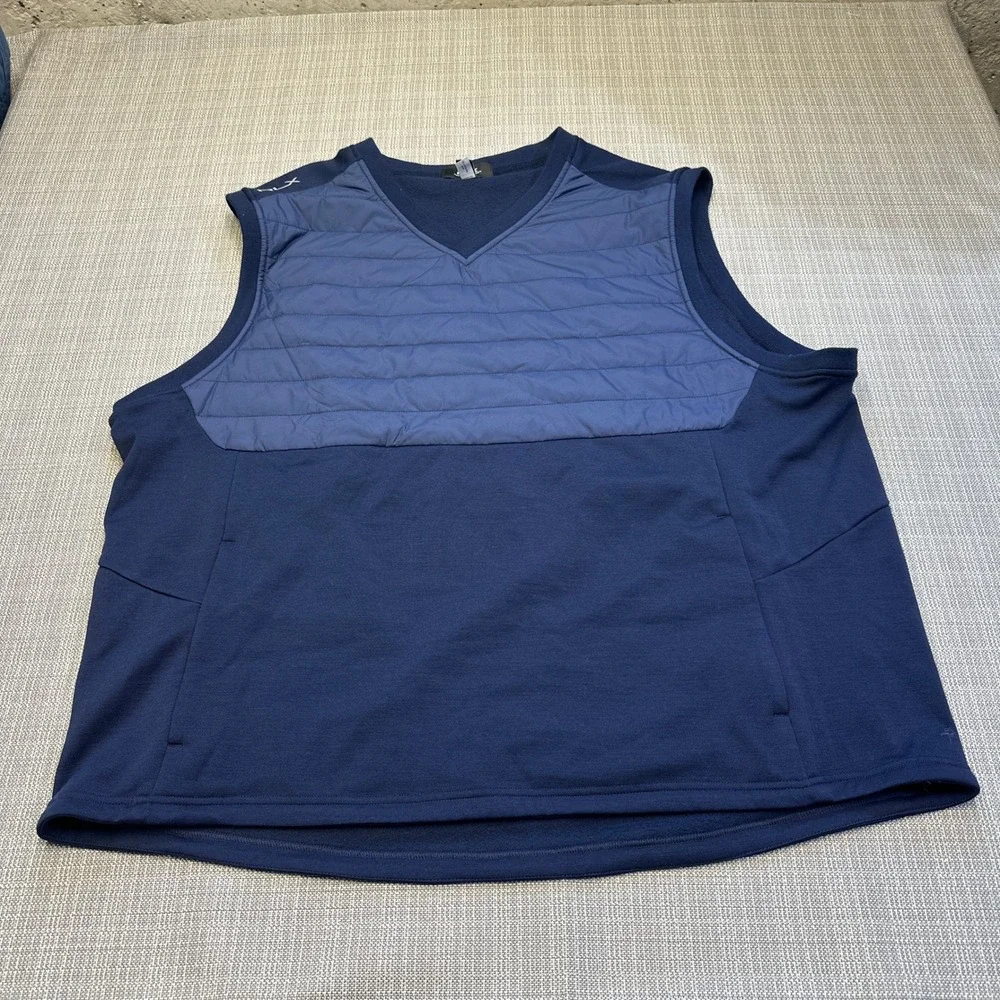 RLX Ralph Lauren Hybrid Quilted Golf Vest 3XL Navy Performance Pullover